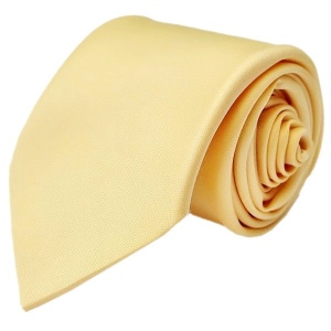 Boys Gold Plain Satin Tie (45'')